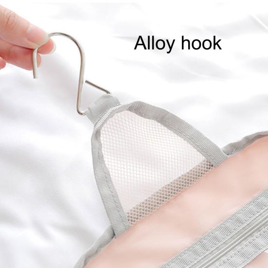 Yousheng Travel Toiletry Bag Cosmetic Organizer with Hanging Hook 2 Side Pockets Waterproof Portable Makeup Bag for Business Trips Overnight Stays