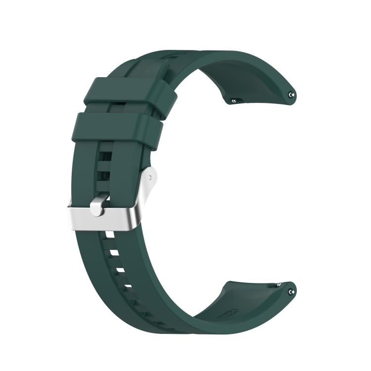 For Huawei Watch GT 3 42mm 20mm Silicone Silver Buckle Watch Band(Mint Green)