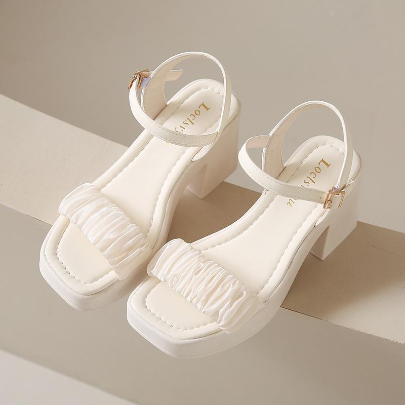 Versatile Thick Heel High Heel Sandals Female Summer 2025 New Mary Jane Fairy Style Fashion Sandals with Skirts