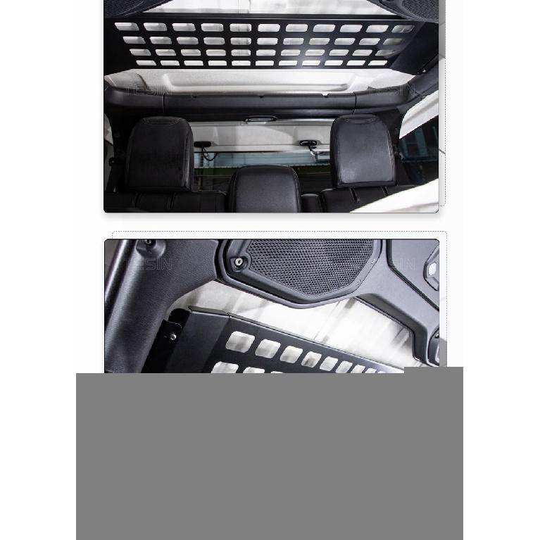 TESIN Auto Zadní řada Střecha Úložný prostor zavazadel Rozšiřovací organizér Police Příslušenství pro Jeep Wrangler JL Gladiator JT