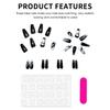 24PCS Christmas Glossy Press On Nails Natural Unbreakable Nail Simple Wear for Fingernail DIY Decoration