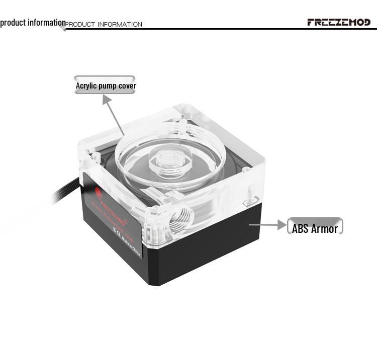 4cm Thick PWM-Controlled Water Pump, 500L Flow Rate, for Integrated Cooling Units