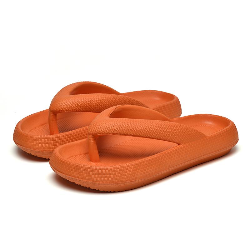 Unisex Thick-Soled Summer Flip-Flops: Breathable, Non-Slip, Soft Sole