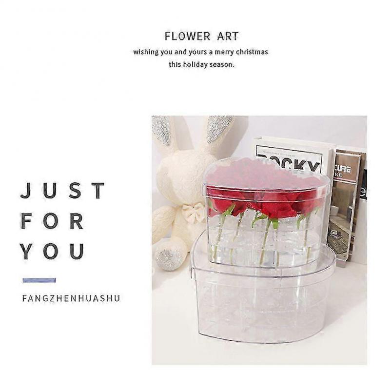 Clear Heart Shaped Plastic Container Transparent Valentine Present Flower Box for Valentine Packaging
