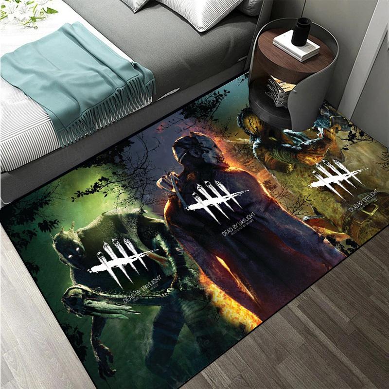 D-Dead by Daylight survival horror escape game Large Area Rugs Carpet for Home Living Room Bedroom Sofa Doormat Floor Play Mat