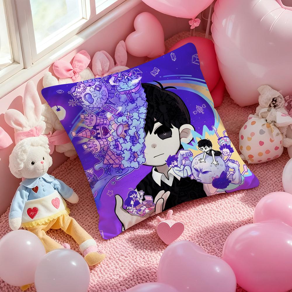 Game Anime O-Omori Cushion Cover Pattern Printed Pillowcase for Living Room Sofa Cushion Cover & Bedroom Decor