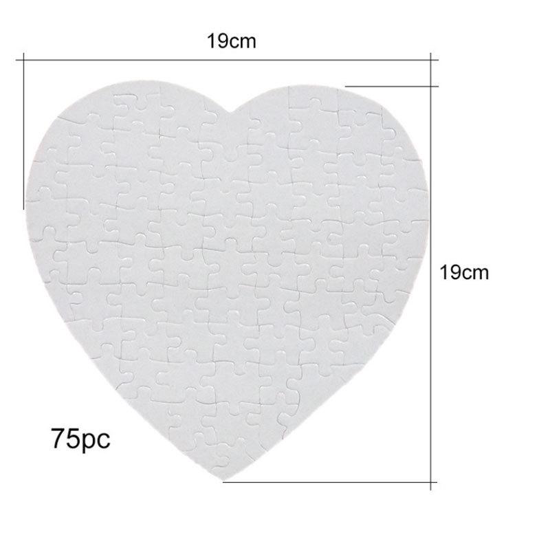 Custom Heart-Shaped Pearlescent Jigsaw Puzzle - DIY Sublimation & Educational Toy