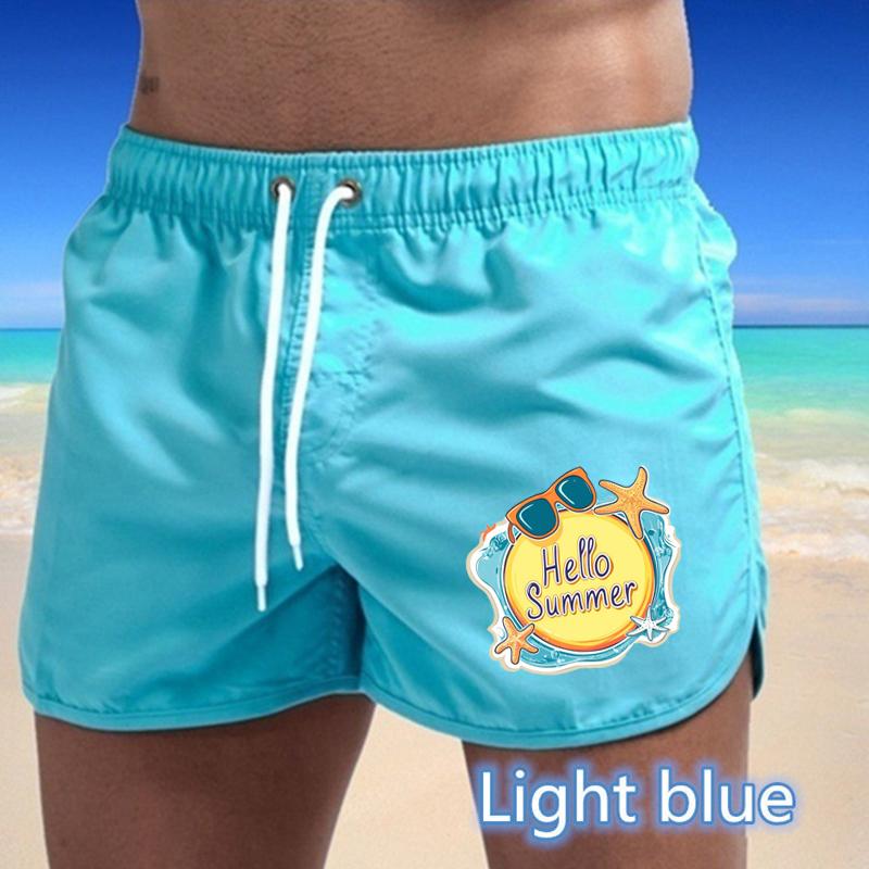 BBK-80 Summer New Men's Quick-Drying Swim Trunks Sports Pants Swimwear Beach Shorts Jogging Shorts Sports Creative Basketball Print