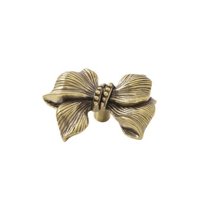 Gold Color Bow Tie Brass Handle Retro Luxury Cabinet Door Knobs Push-pull Furniture Hardware Wardrobe Drawer Pulls Cupboard