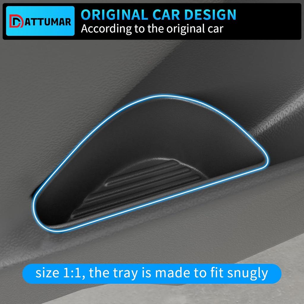 Car Door Side Storage Tray Compatible with -2025 Toyota Rav4 Front & Rear Door Ert TPE Tray Organizer All Weather 4PCS 2024 Rav4 Accessories