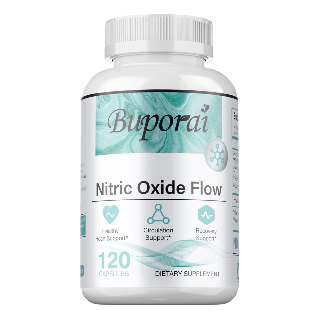 Buporai Nitric Oxide Supplement Contains L-arginine and L-citrulline Extracts, Which Are Beneficial for Heart Health and Promote Blood Circulation.
