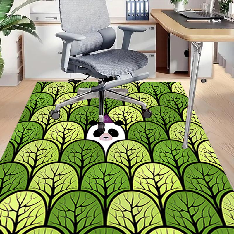 1PC Panda Leaf Extra Large Non Slip Floor carpet, Office, family, bedroom Large Area Rug Indoor Rugs, Vibrant Colors