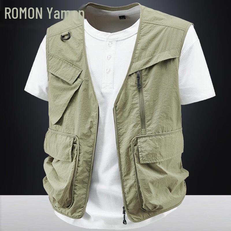 ROMON Men s Summer Outdoor Multi-Pocket Fishing Vest 3XL