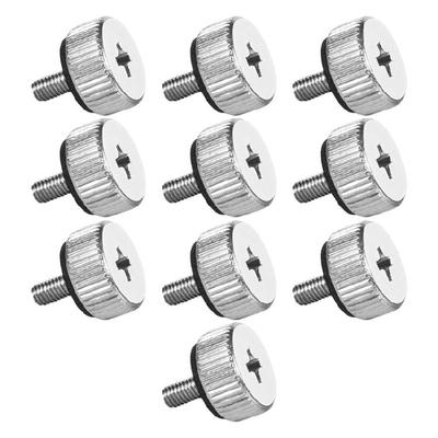 PC Case Thumb Screws M3x6mm Silver Metal Fine Thread for Quick Installation and Stable Connection Without Tools
