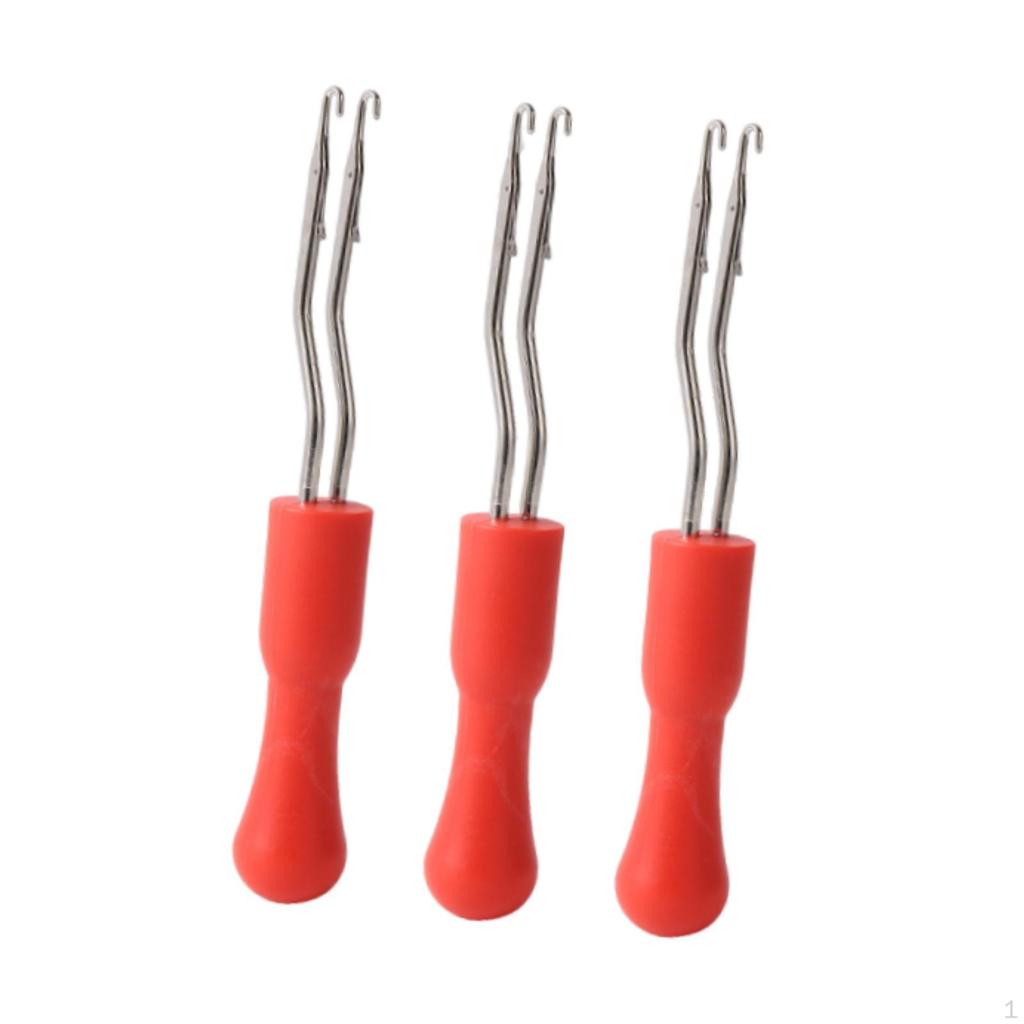 3 Pieces Latch Hooks for Carpet Making Multifunctional Lightweight Knitting Tools Crochet Hook with