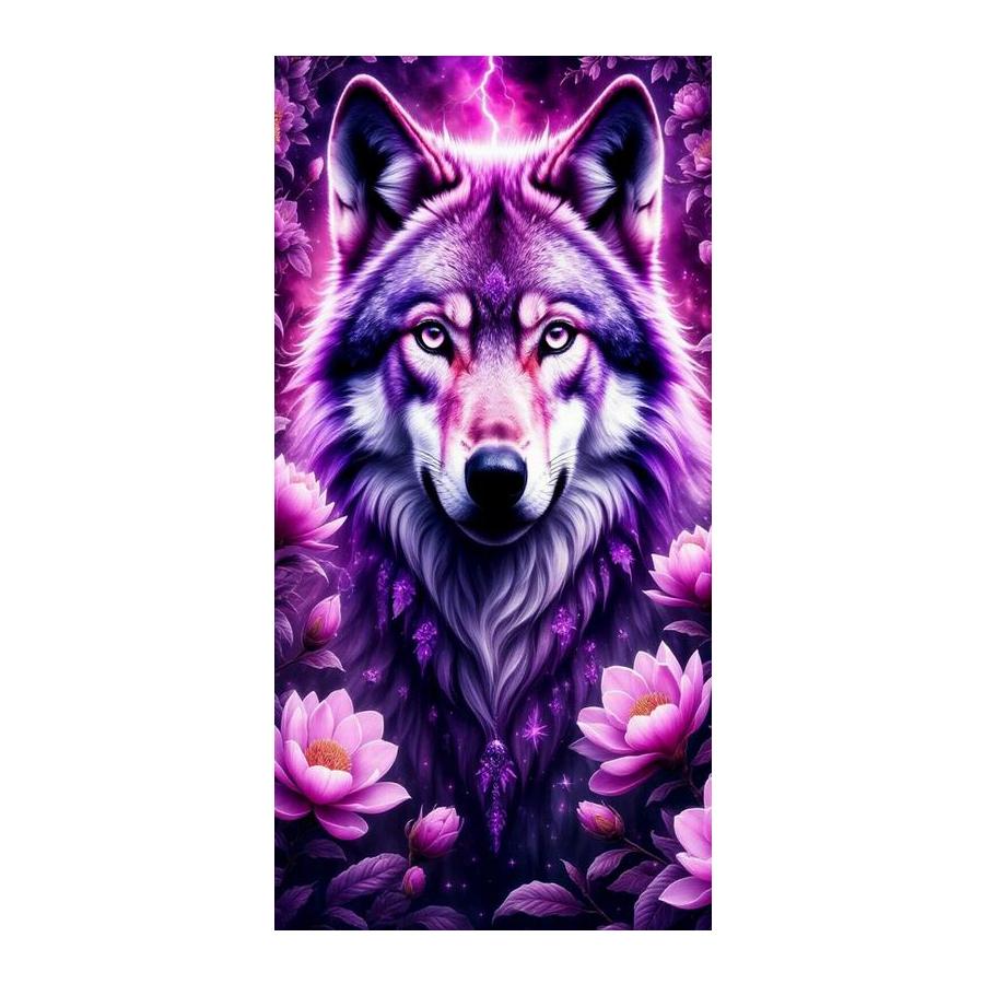Wolf and Flower Large Size Diamond Painting New Collection Wild Animals Diy Full Square Round Drill Rhinestone Embroidery Mosaic Cross Stitch Kits