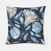 Blue Flower and Bird Print Decorative Pillowcase Living Room Office Ornaments Home Pillowcase