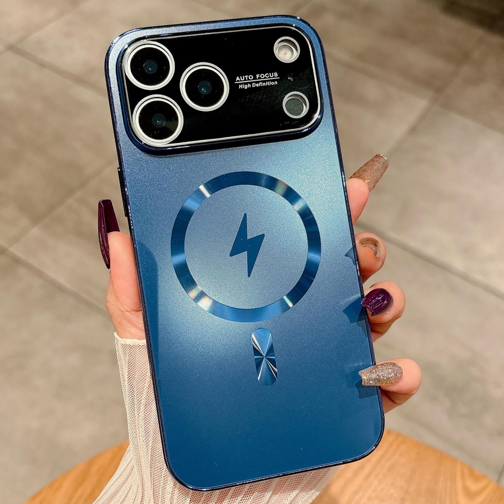 

Official AG Matte For Magsafe Case for iPhone 17 16 15 14 13 Pro Max Laser Lightning Wireless Charge Hard Magnetic Cover iPhone 15