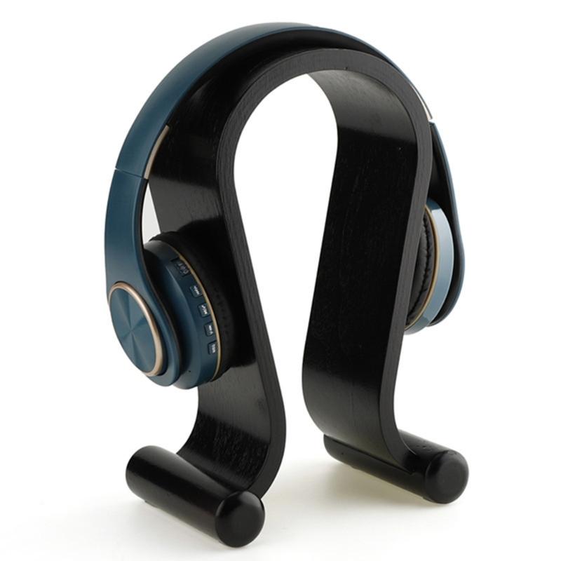Stylish Wood Headphone Stand Headsets Desktop Organizers For Over Ear Models Universal Compatibility With NonSlip Base