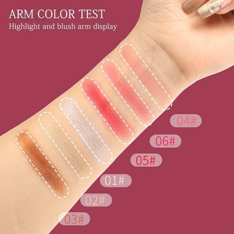Jednobarevná 3D okvětní lístek květiny tvářenka rozjasňovač perleťový highloss rozjasnění obličeje kontura rouge třpytivý makeup dárek