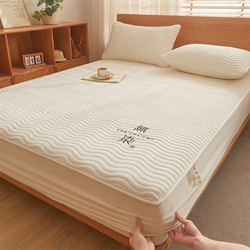 Mattress Class A cotton, soybean fiber padded mattress, mattress cover washed cotton Simmons mattress protective cover three-piece set