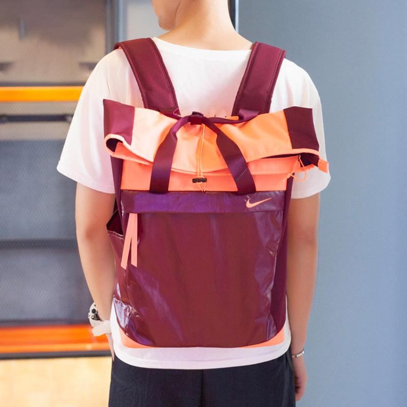 Nike Polyester Training Backpack Unisex Dark Red Casual BA6173-638