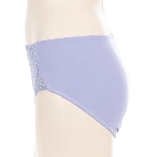 Atsugi Shefree Heavy Flow Sanitary Panties with Front Lace, Cotton Blend, Compatible with Winged Pads, 87433AS