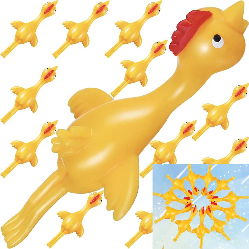 5-100 Stück Schleuder Hühnerwerfer Partygeschenke Mini Fliegende Gummihühner Großpackung Für Weihnachtsstrumpffüller Preise