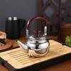 750Ml Household Tea Kettle Stainless Steel Whistling Function Large Capacity Spout Boiling Water Kettle for Office