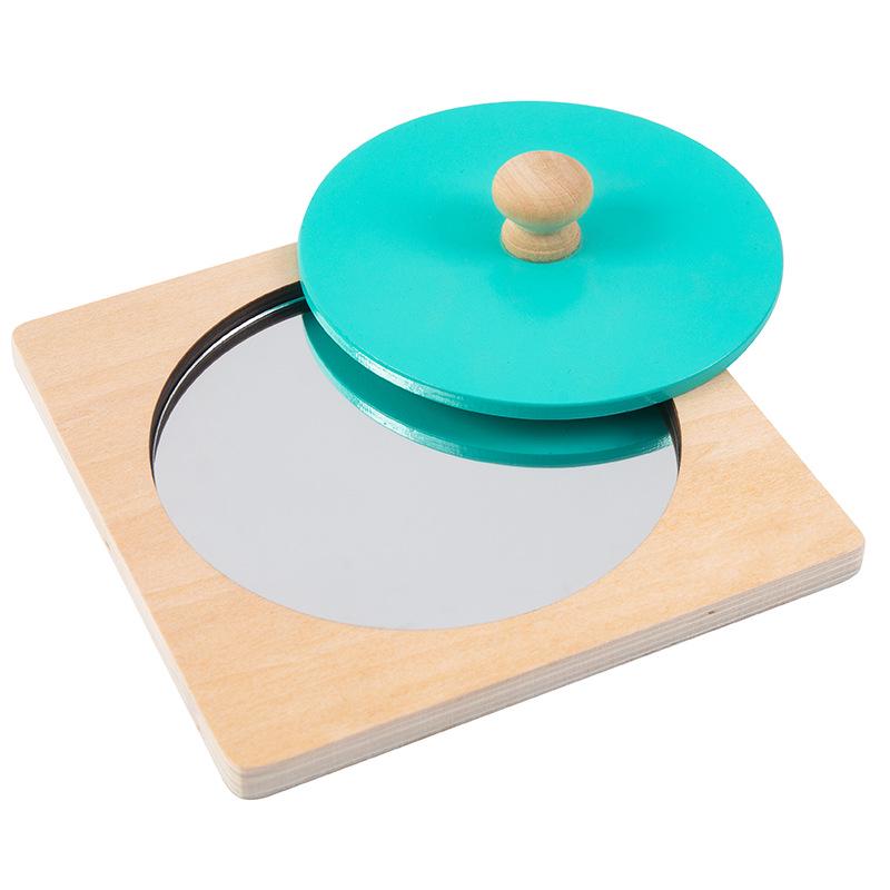 

Монтессори Деревянный Пазл с Зеркалом для Сопоставления Форм для Малышей 0-6 лет