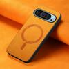 For Google Pixel 9 Pro XL 5G 2024 Magsafe Case Leather Magnet Back Panel Hard Funda Pixel 9 Cover Phone Pixel9 9Pro Shockproof