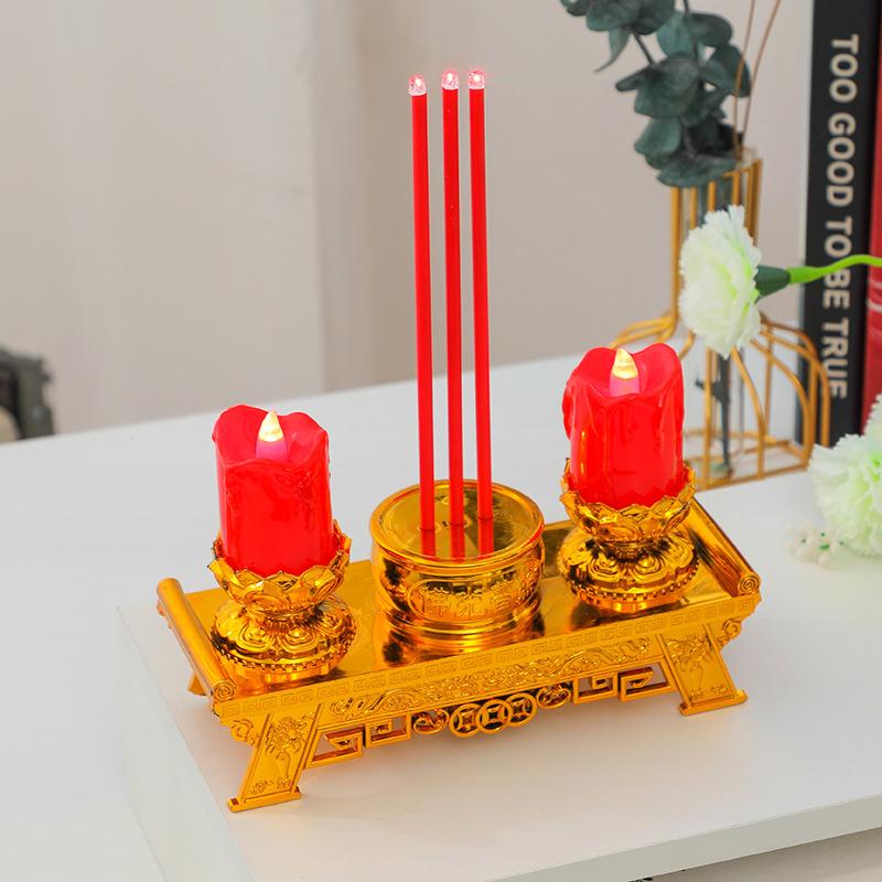 Led Candle Lights, Prayer Candles For Temples And Halls, Smokeless Swinging Wick Simulation Candles