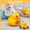 Trägheits-Baby-Spielzeugauto mit Druck- und Startfunktion Gelbe Ente für Kleinkinder zum Spielen und zur Entwicklung
