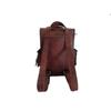 Goat Leather Bag Backpack Rucksack Vintage Laptop Brown Genuine Travel New Men's
