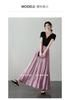 Artistic style umbrella skirt, 2026 summer thin, fashionable, loose, versatile, slimming, medium to long A-line skirt