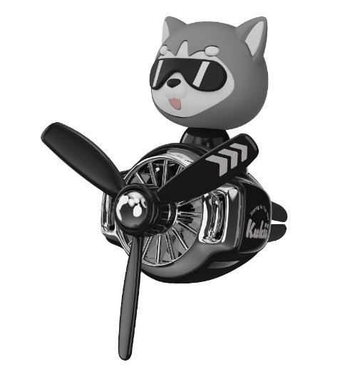 Rotating Pilot Bear Car Air Freshener Accessories Interior Decorations Fan Vent Clips Perfume Fragrance Diffuser Aroma