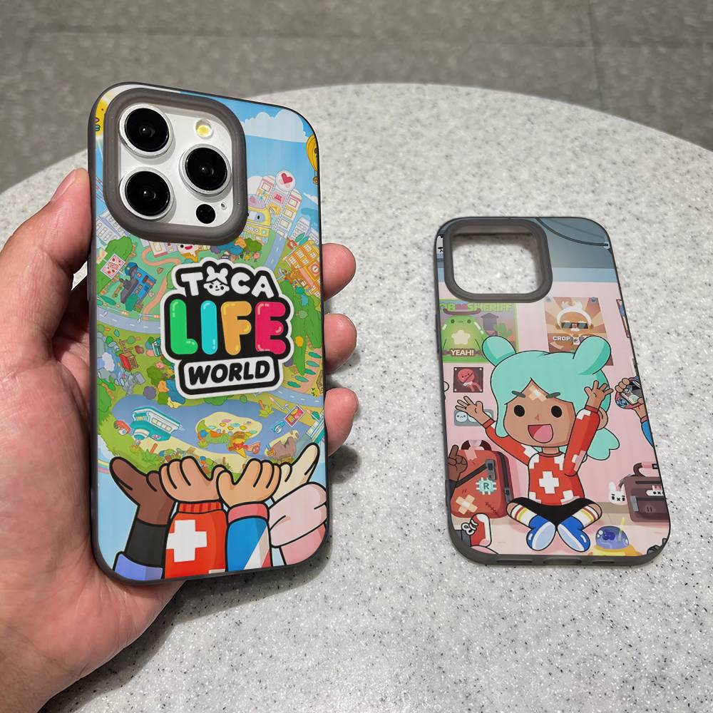 Toca Boca Toca Life World Phone Case For IPhone 17 16 15 11 12 13 14 Pro Max Soft Corrugated Silicone Cover Case