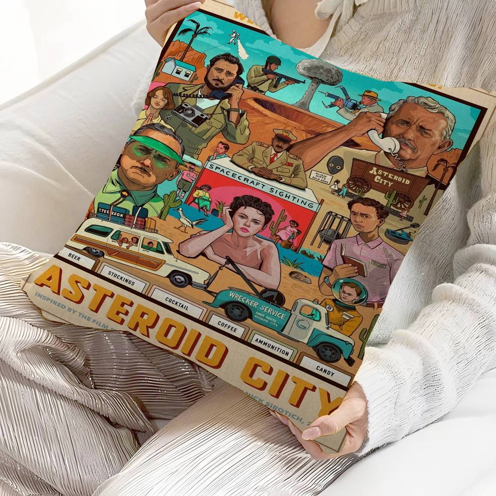 

Movie AAsteroid City Cushion Cover Polyester Sofa Cushions Decorative Throw Pillows Home Decoration Pillowcover 30x30 cm