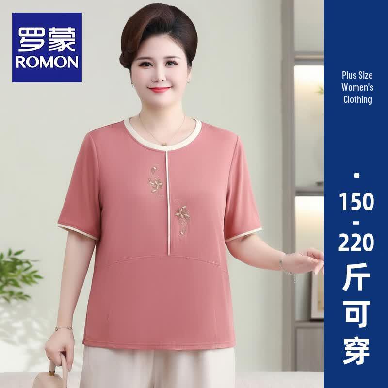 ROMON Women s Plus Size Casual T-Shirt 6XL