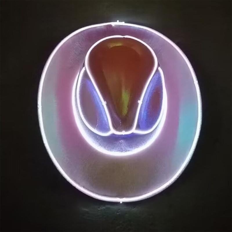 Western Hat Light Up LED Cowgirl Hat Party Hat Stage Costume Headwear