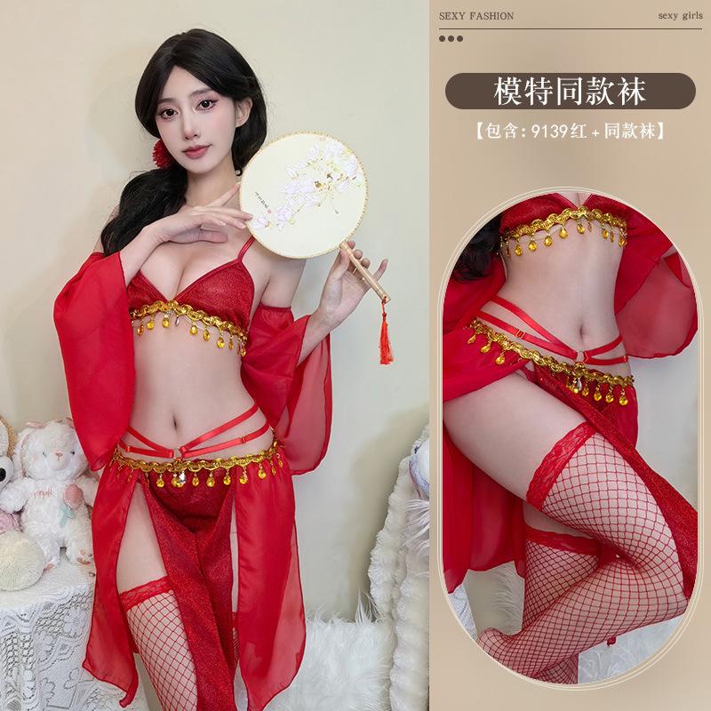 Sexy Lingerie Sexy Pure Desire Exotic Princess Dancer Hanfu Qqny Pajamas Chest Seduction Straps Nightdress Uniform
