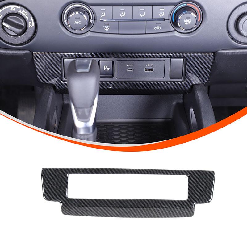 ABS Material Carbon Fiber Pattern Central Control Air Outlet Steering Wheel Grid Decorative Cover For Nissan Frontier -2024