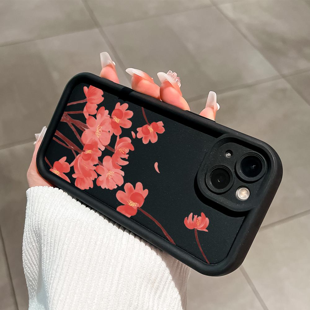 Soft Silicone Square Ladder Printing Pattern Phone Casing Full Cover Camera Shockproof Protection Rubber Case for Xiaomi Redmi