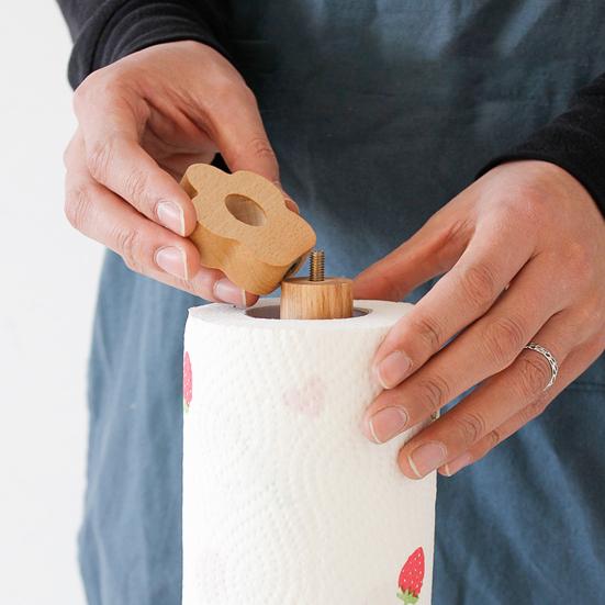 Paper Holder Flower Shape Top Eco-friendly Anti-Slip Standing Tissue Roll Paper Stand for Home
