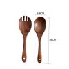 2Pcs Wooden Salad Spoons Acacia Salad Tongs Durable Wood Salad Mixing Dinner Fork And Spoon Long Handle Salad Server Spoons Set