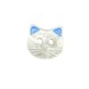 10Pcs Cute Cat Buttons 12mm Small Kitten Head White Resin 2-hole Buttons Clothing Accessories