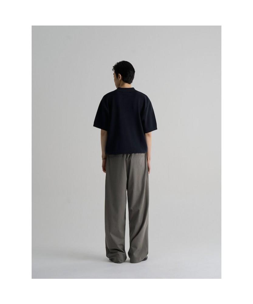 8SECONDS [4Way Stretch] Wide Fit Elastic Waist Slacks Beige