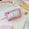 Canvas Multicompartment Pencil Case With Large Capacity For Students And Office Use
