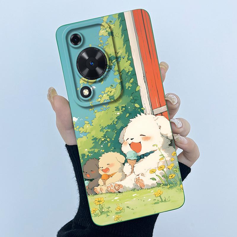 For Huawei Nova Y72 Phone Case Fashion Simplicity Flower Matte Silicone Shell For Huawei Nova Y72S Y63 Y 72 Back Cover Housing