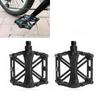Mountain Bike Pedals Aluminum Alloy Stable Hollow Design Light Weight High Strength Wide Road Bike Pedal Set Black